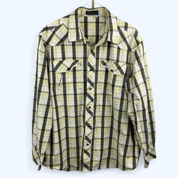 Rocawear Classic Mens Western Plaid Button Down Shirt XXL - Picture 1 of 8